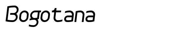 Bogotana font preview